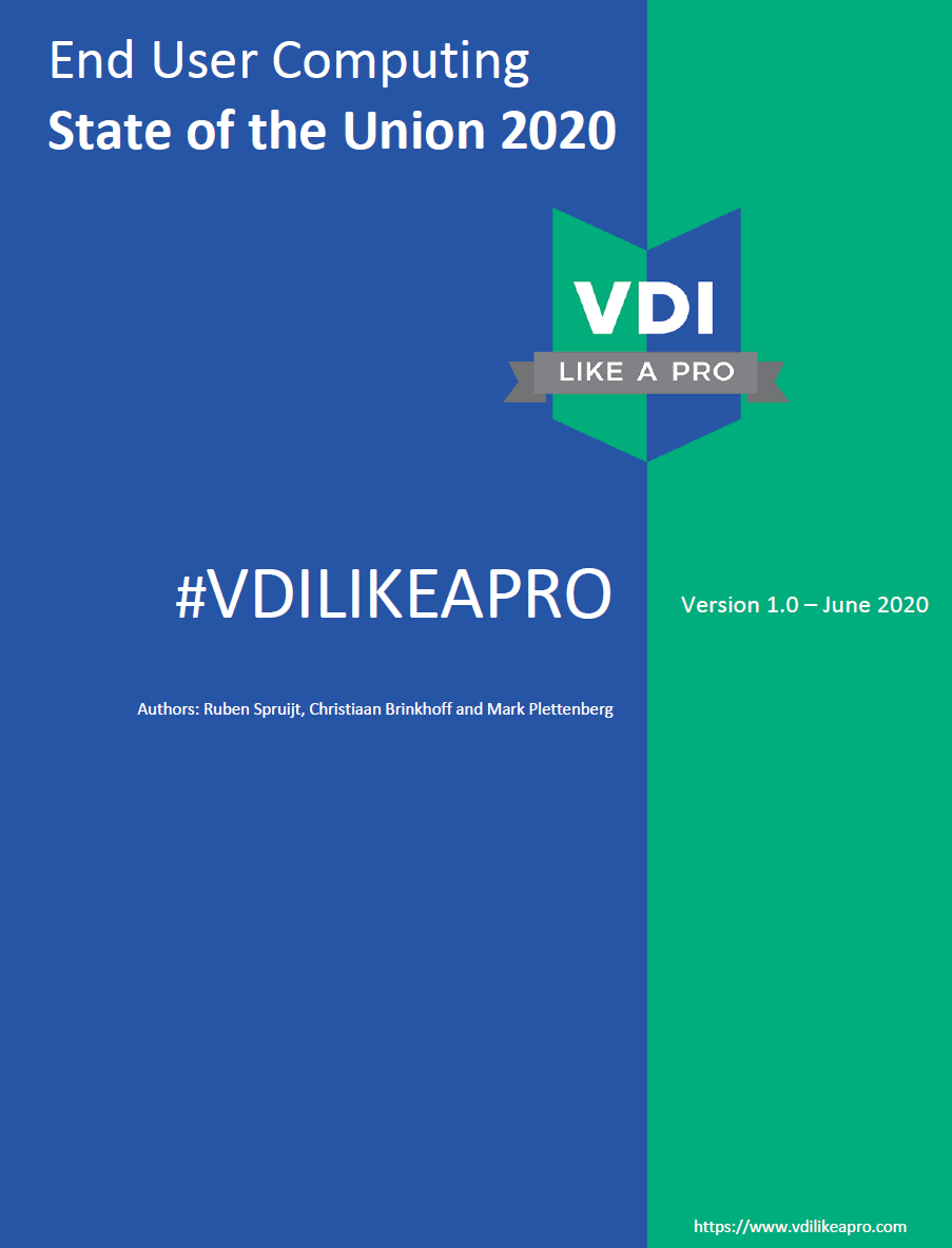 NOW AVAILABLE. The #VDILIKEAPRO state of the EUC union 2020 community report. Go get it here NOW!