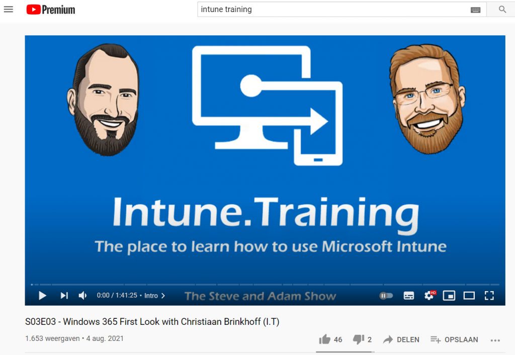 Guest appearance in Intune Training – S03E03 – Windows 365 First Look with Christiaan Brinkhoff (I.T)
