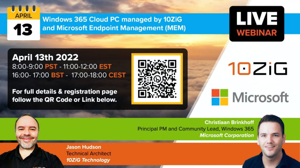 Recording – Windows 365 Cloud PC managed by 10ZiG and Microsoft Endpoint Management (MEM)