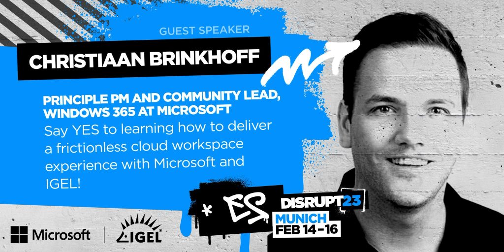 Speaking at IGEL Disrupt 2023 – Windows 365 and AVD bootcamp 2-hour training-class
